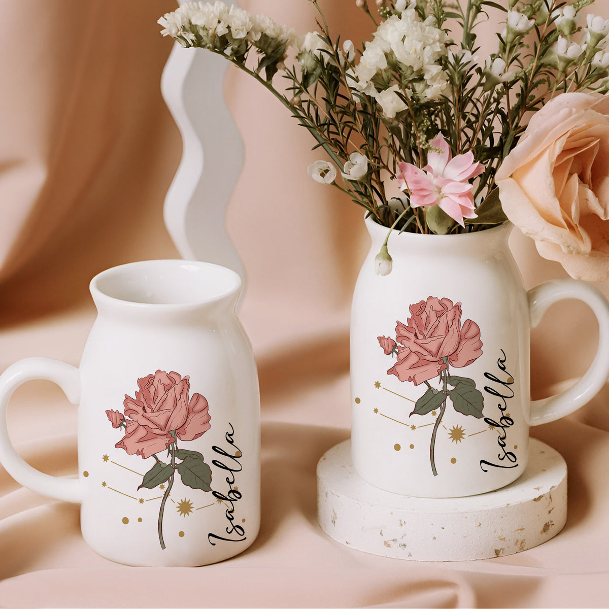 Personalized Flowers And Constellations Flower Vase TH10 894427