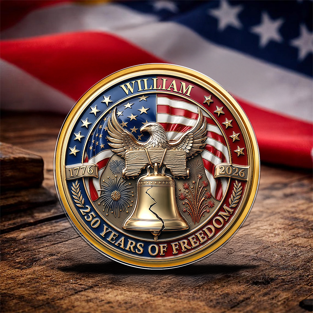 Custom Name 250 Years of Freedom Eagle Lapel Pin LM32 899567