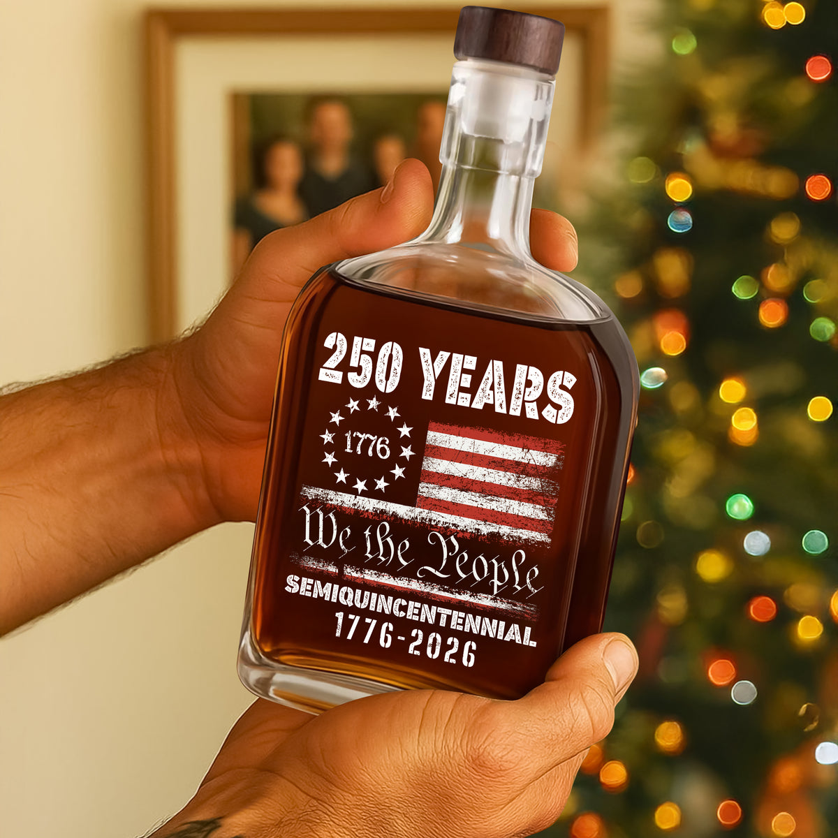 Celebrate Our America 250th Anniversary United States Semiquincentennial Whiskey Bottle HA75 897408