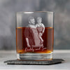 Personalized Dad and Kid Photo Engraved Whiskey Glass CH07 911372
