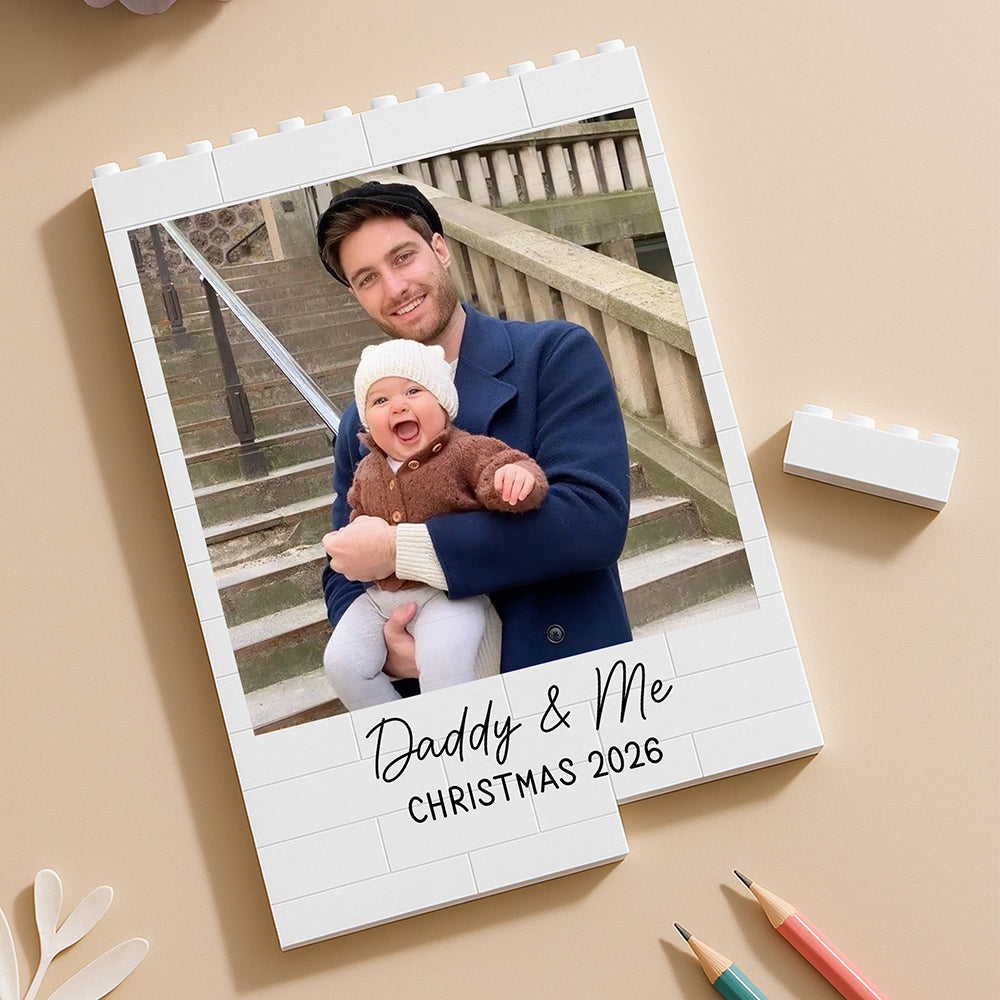 Custom Photo Daddy And Me Building Brick Blocks For Christmas TH10 170819