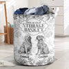 Personalized Dog Custom Breeds Floral Toile De Jouy French Laundry Basket LM32 893761