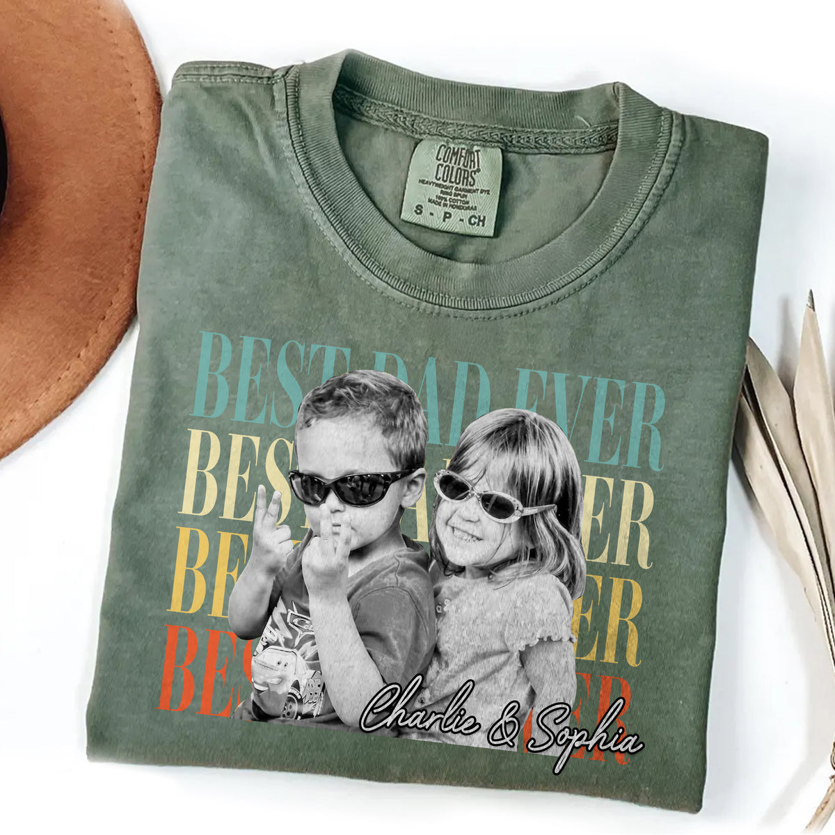 Personalized Vintage Photo Best Dad Ever Retro Comfort Shirt HO82 902492