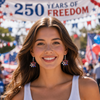 4th of July - Red White Blue Patriotic American Flag Earrings for Women LM32 669363