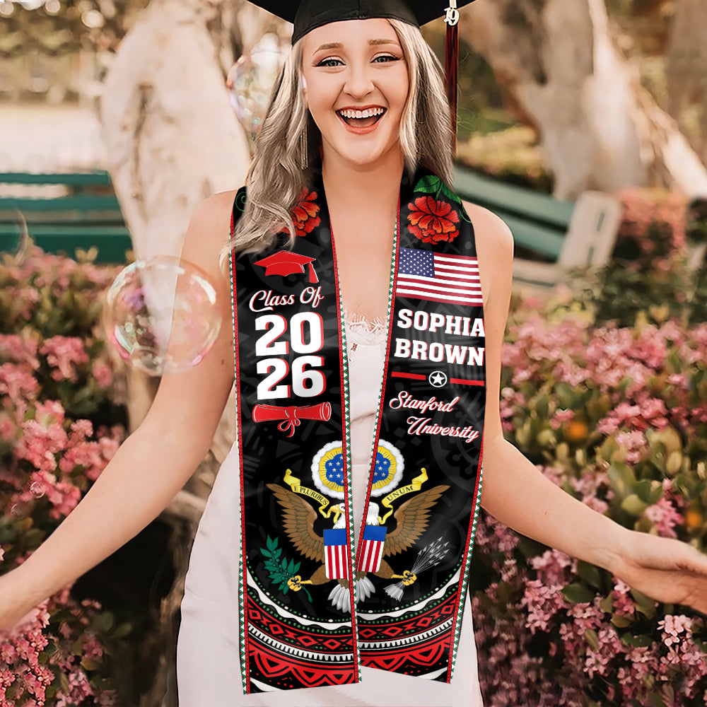 Custom Name Class Of 2026 Graduation Celebration Stole LM32 897697