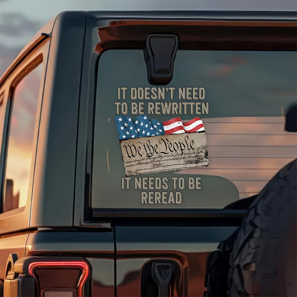 We The People US Flag Car Window Decal Sticker HA75 898234