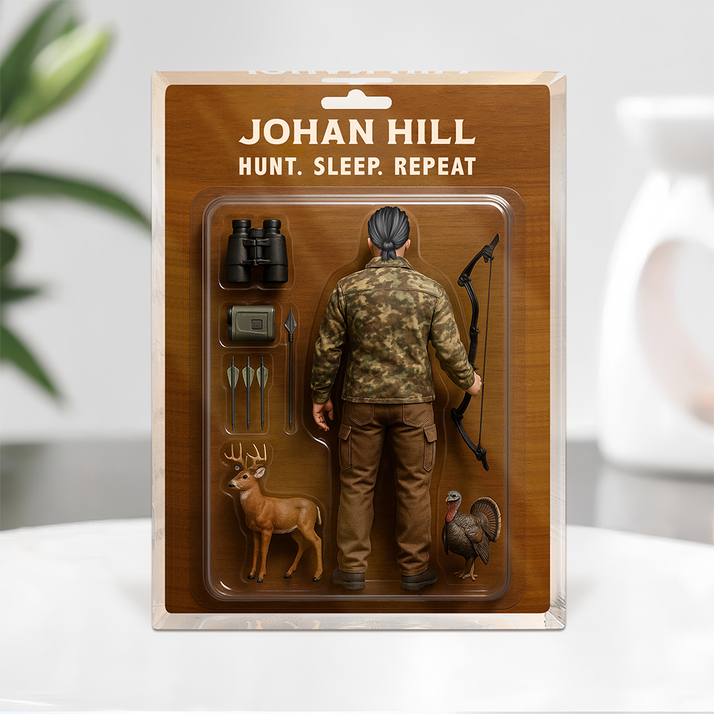 Personalized Realistic Dad's Favorite Type Of Hunting Acrylic Block Plaque Gift LM32 893459