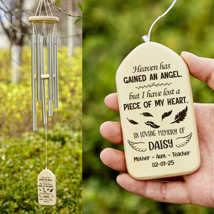 Personalized Memorial Gift Heaven Has Gained An Angel Wind Chimes LM32 893155