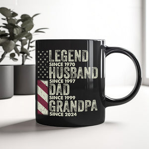 Personalized Legend Husband Dad Grandpa Black Mug TH10 892939
