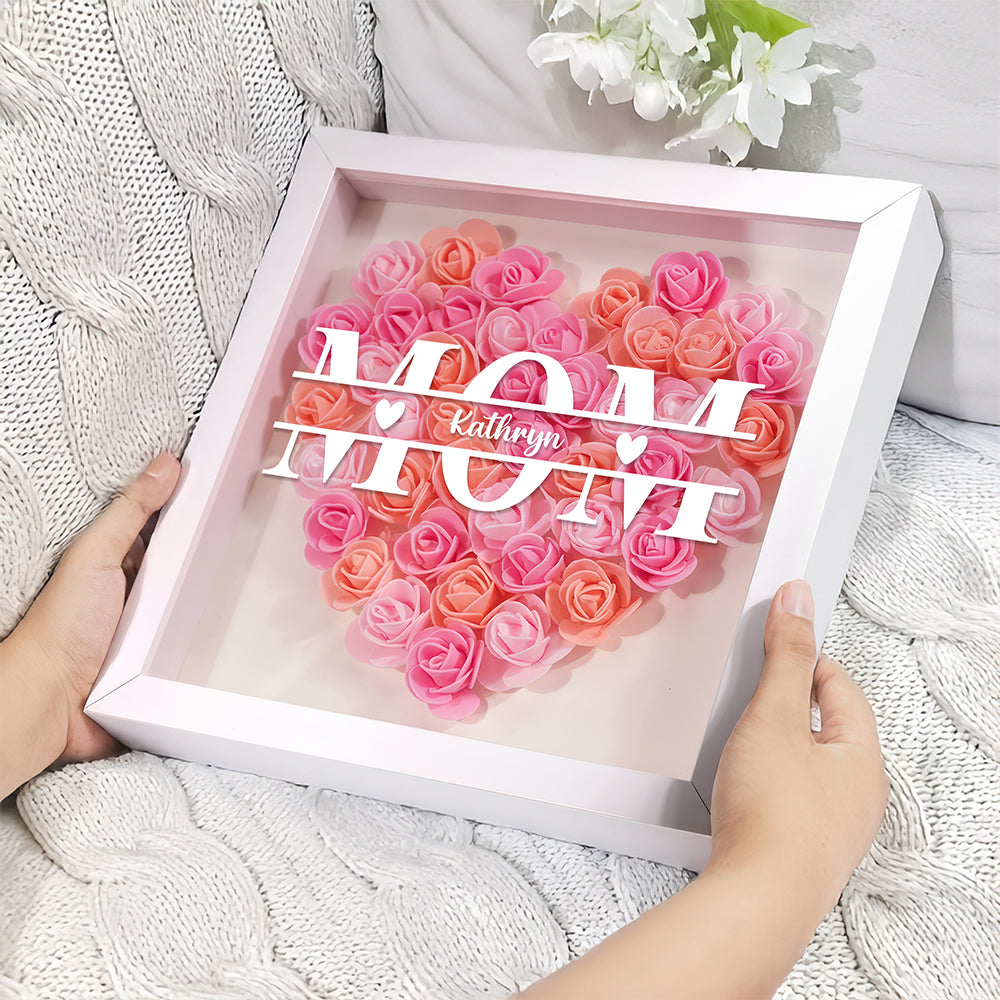 Personalized Mommy Flower Shadow Box For Mother's Day LM32 893279