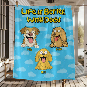 Better With My Dogs Personalized Blanket HA75 892138