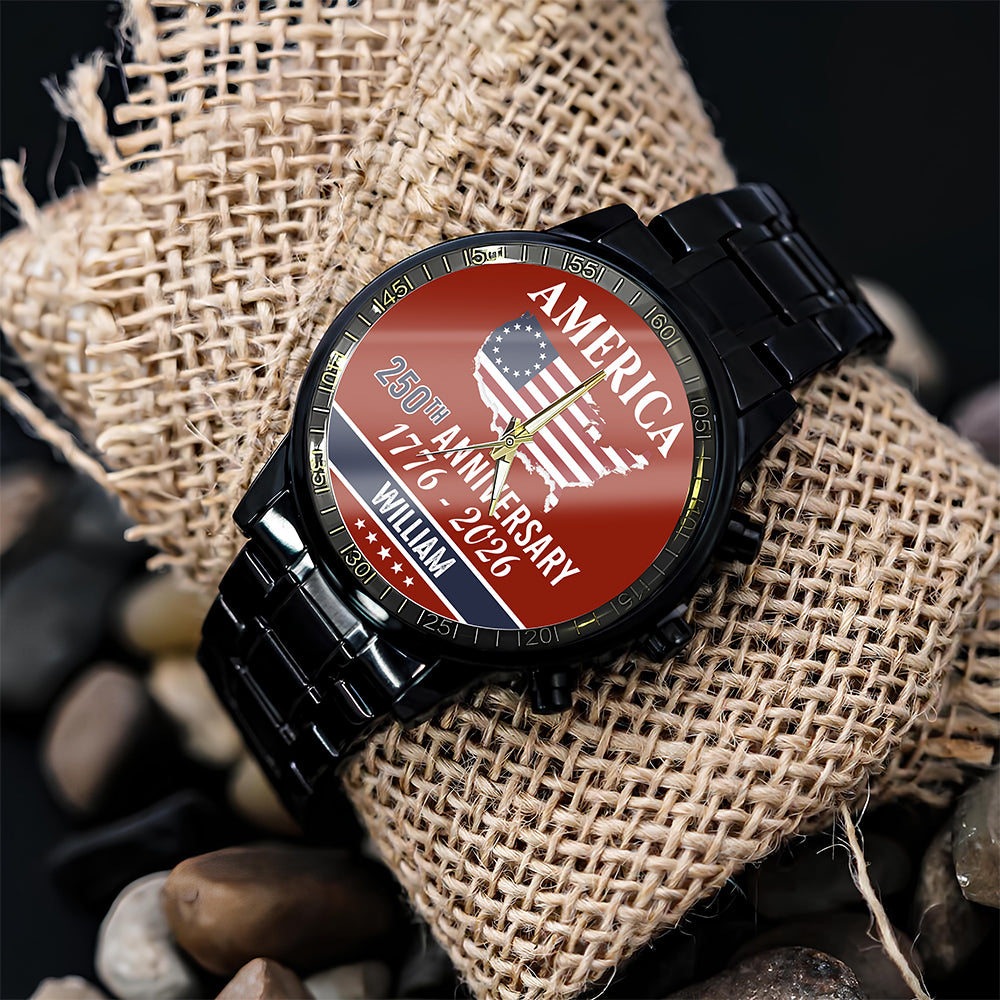 Personalized Name America 250th Anniversary Men's Wrist Watch HO82 901562