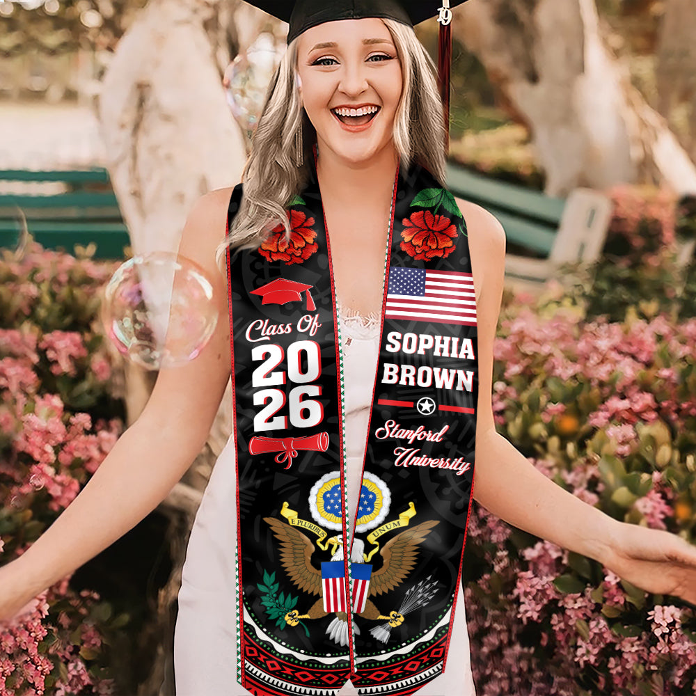 Custom Name Class Of 2026 Graduation Celebration Stole LM32 897697