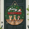 Custom Cute 3D Dog Merry Christmas Gift Door Sign For Dog Lovers LM32 897255