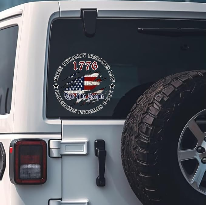 We The People When Tyranny Becomes Law Car Decal Sticker TH10 896779