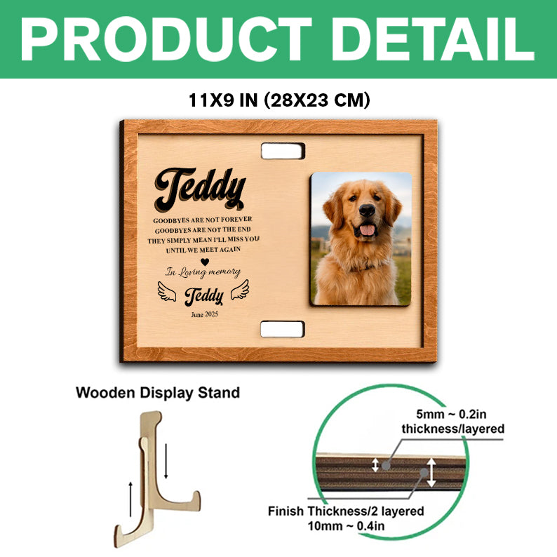 Custom Photo One By My Side Forever In My Heart Dog Memorial 2-Layers Wooden Collar Frame LM32 893759