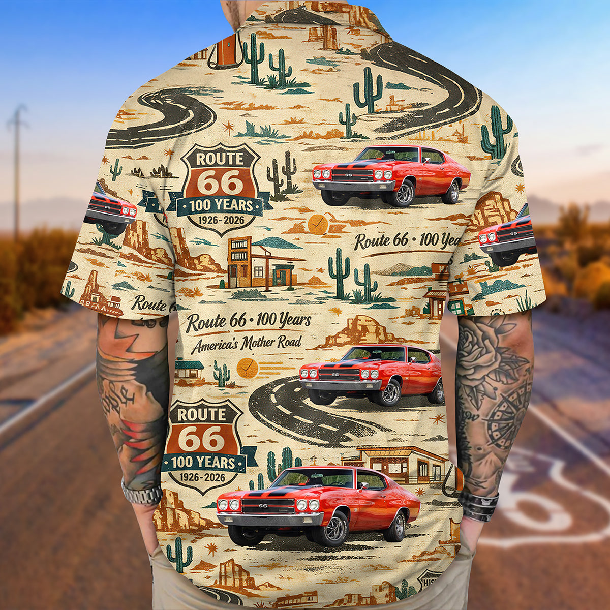 Custom Car Photo Route 66 100 Years America's Mother Road Hawaii Shirt TH10 898681