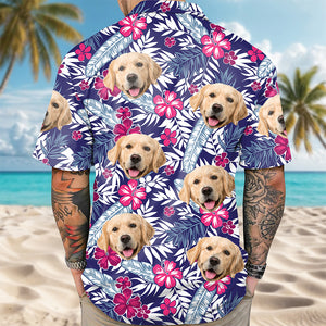 Custom Photo Funny Face Dog Family Hawaii Shirt Summer Gift HA75 892252