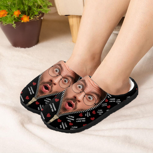 Custom Photo I F* Love You I Love F* You Gift For Him - Personalized Slippers HO82 900168