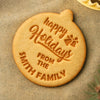 Personalized Family Name Happy Holidays Christmas Cookie Stamp HA75 919156