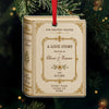 Personalized Love Story Christmas Ornament – Custom Couple Names & Date Book Ornament, Anniversary Wedding Gift TH10 170707