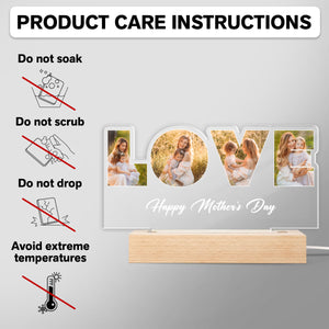 Custom Love Photo Happy Mother's Day Acrylic LED Night Light TH10 892601