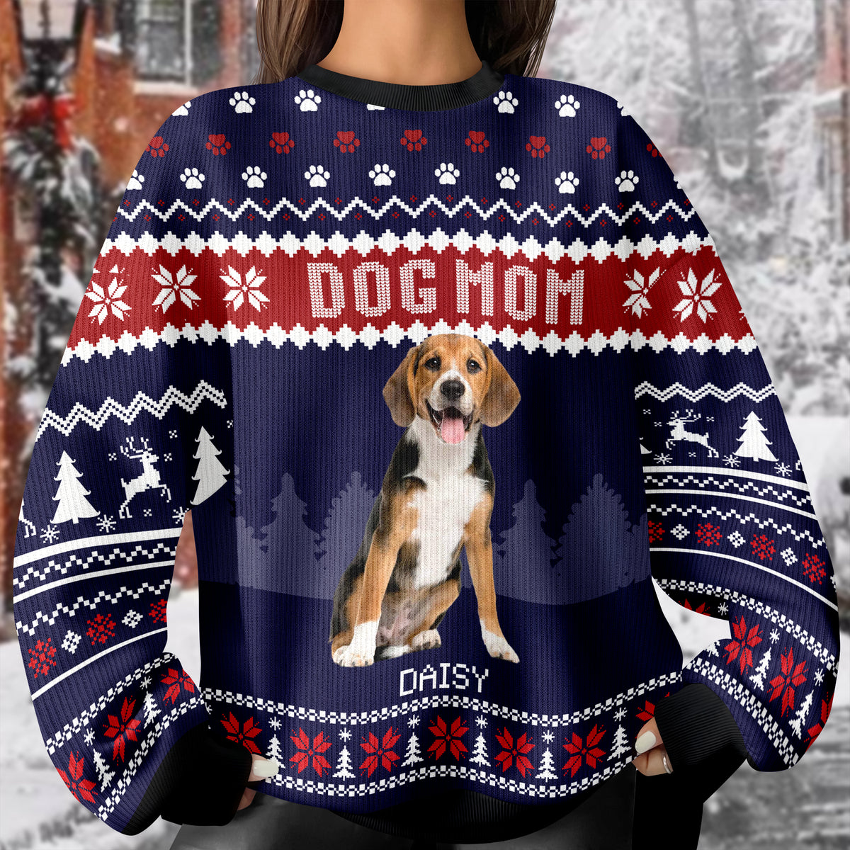 Custom Photo Dog Dad Dog Mom Ugly Sweater HA75 892916