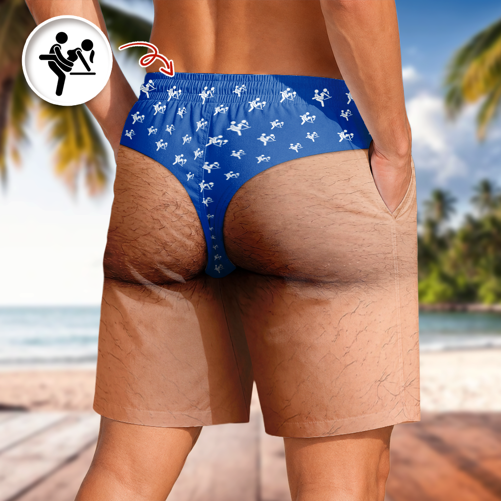 Personalized Funny Adult Swim Trunks Fake Underwear Beach Short CH07 180380