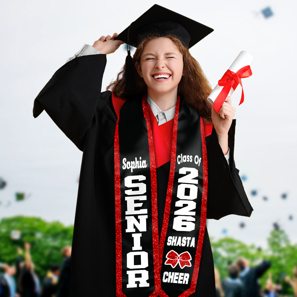 Personalized Senior Graduation Cheer Stole – Cheerleader Graduation Gift HA75 898884