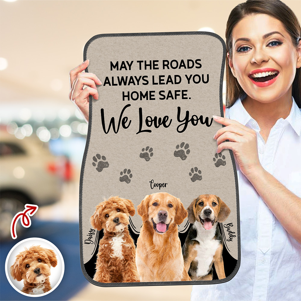 Custom Dog Photo Car Floor Mat For Dog Lovers HO82 894464