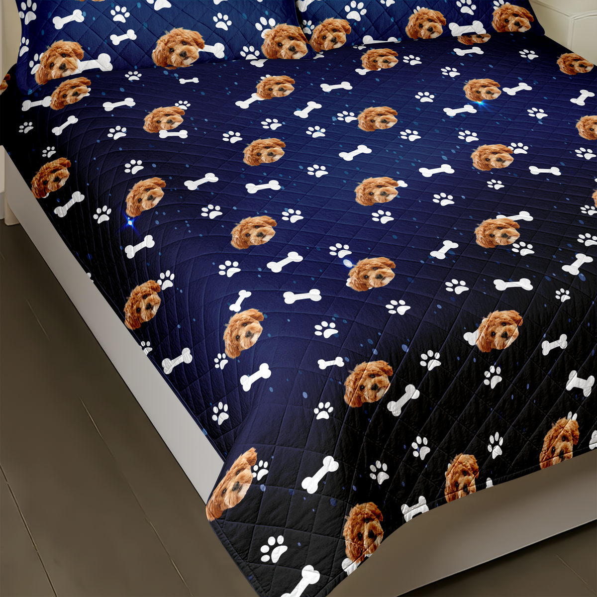 Custom Dog Cat Photo Galaxy Quilt Bedding Set HO82 900716