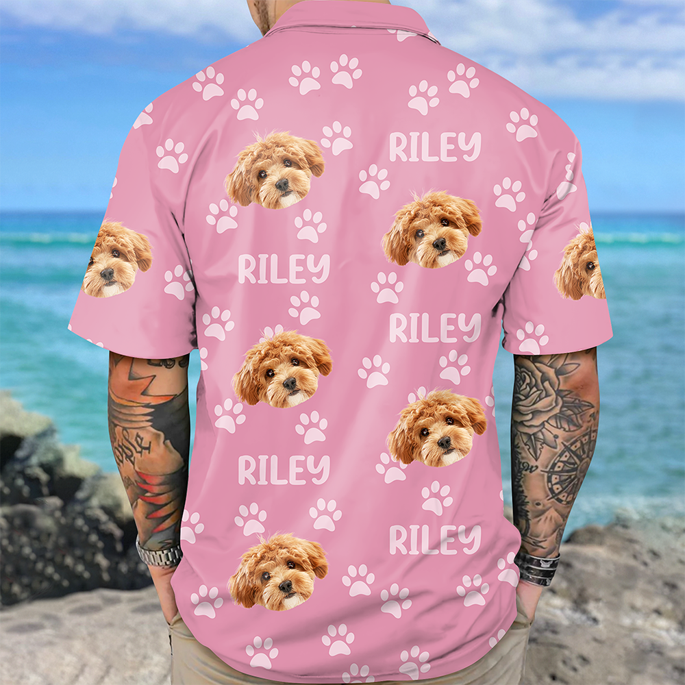Custom Photo Funny Pet Face Pattern Dog Cat Family Hawaii Shirt HA75 892312