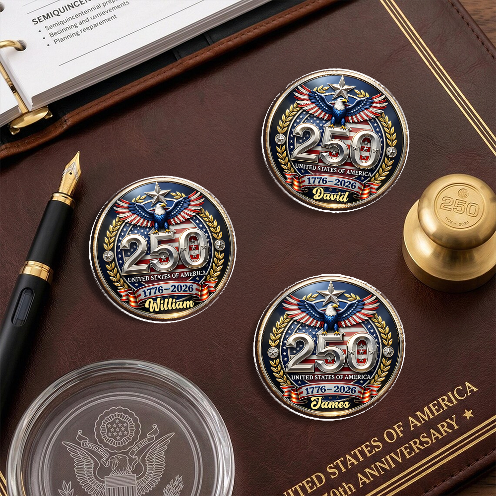 Custom Name 250th United States Of America 1776–2026 Anniversary Patriotic Acrylic Pin CH07 911122