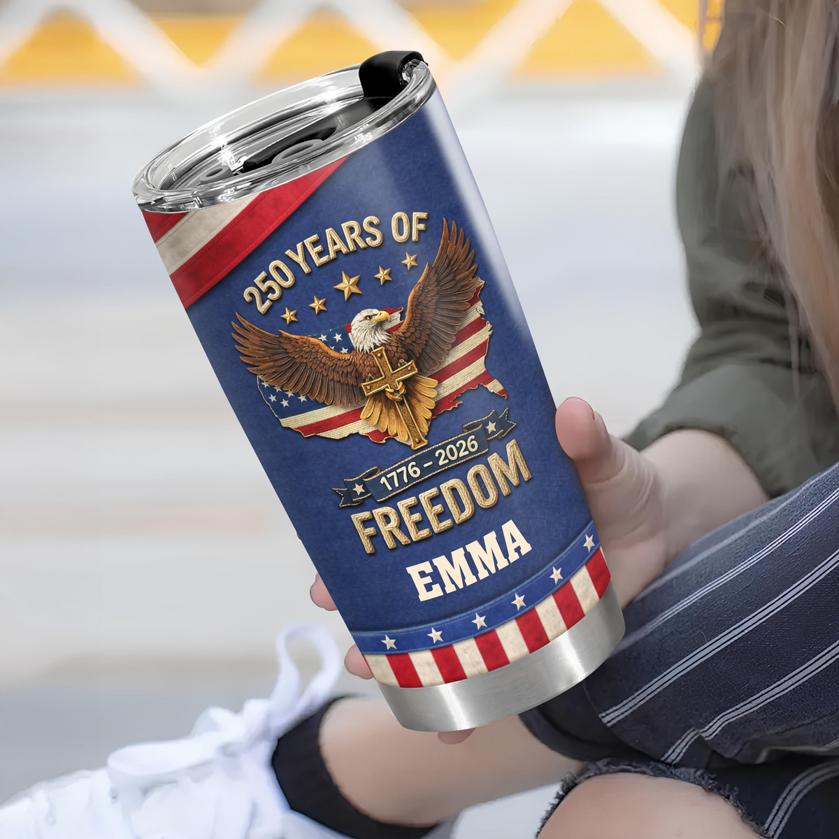 Custom Name 250 Years Of Freedom 1776 - 2026 Fat Tumbler TH10 898733