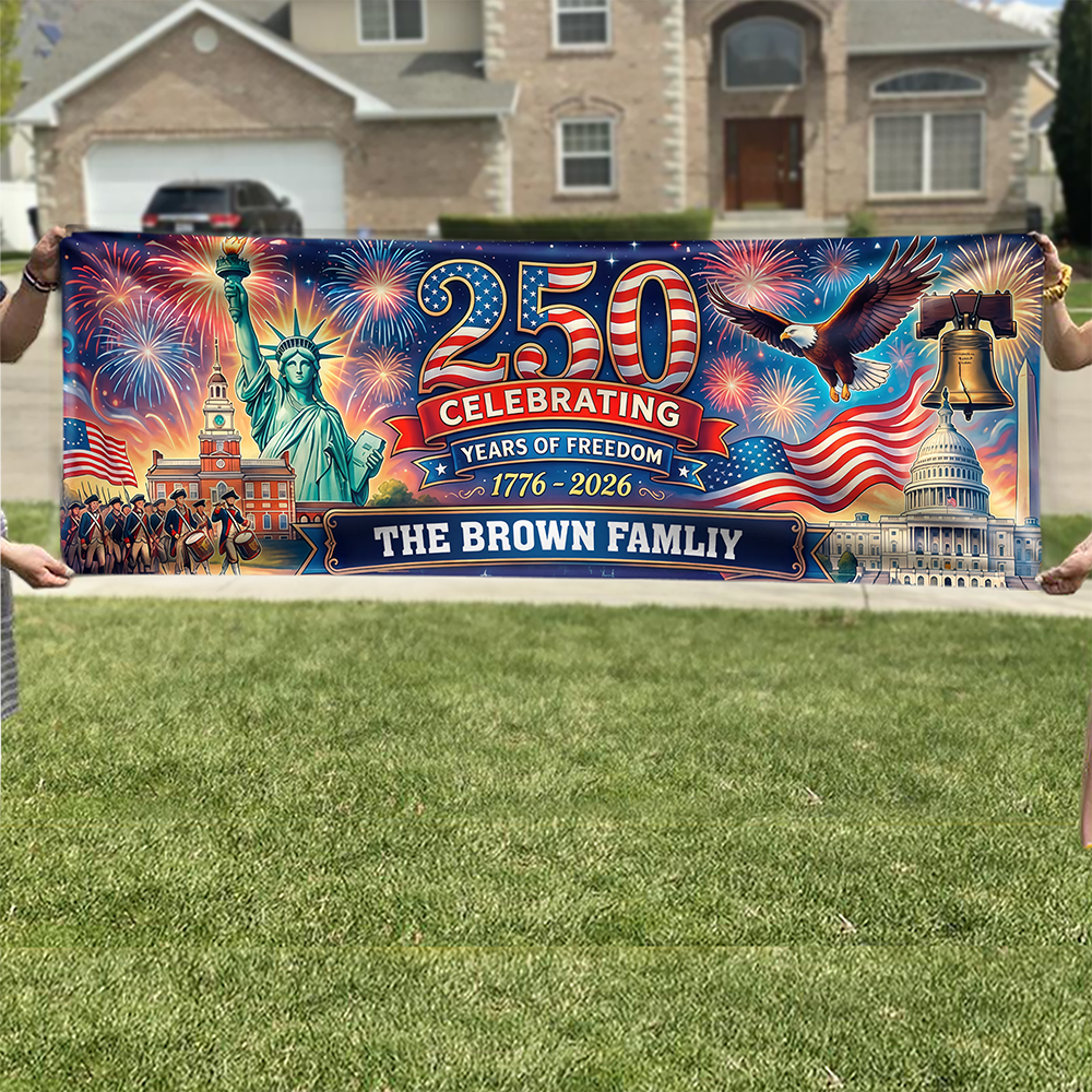 Personalized USA 250th Anniversary Semiquincentennial 1776-2026 Banner HO82 901618