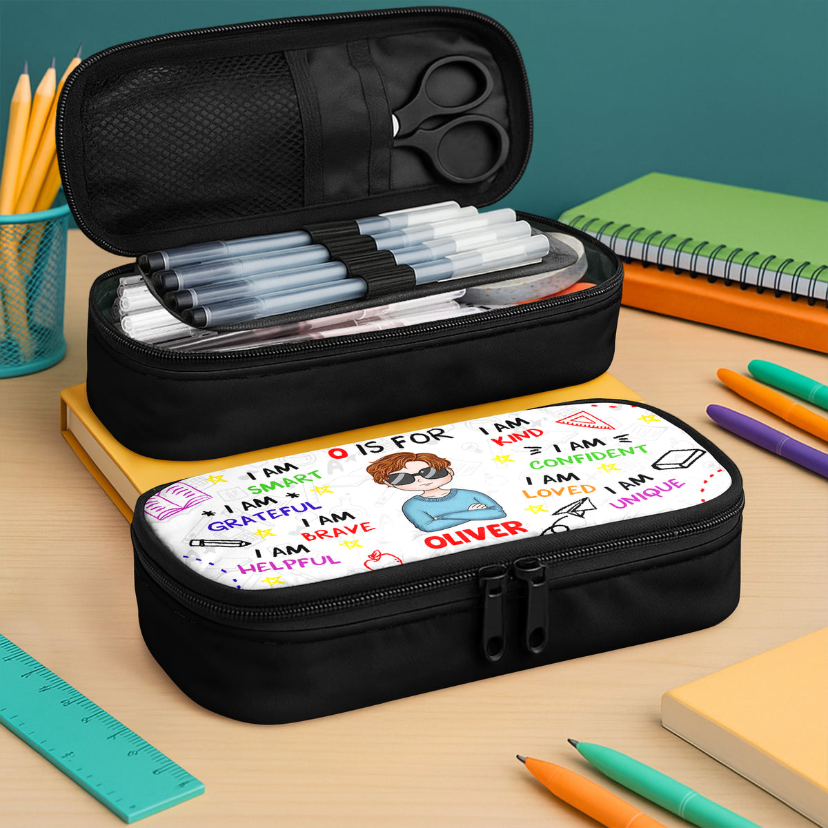 School Kid Affirmations - Personalized Pencil Case Back To School Gift For Daughter Son CH07 896262