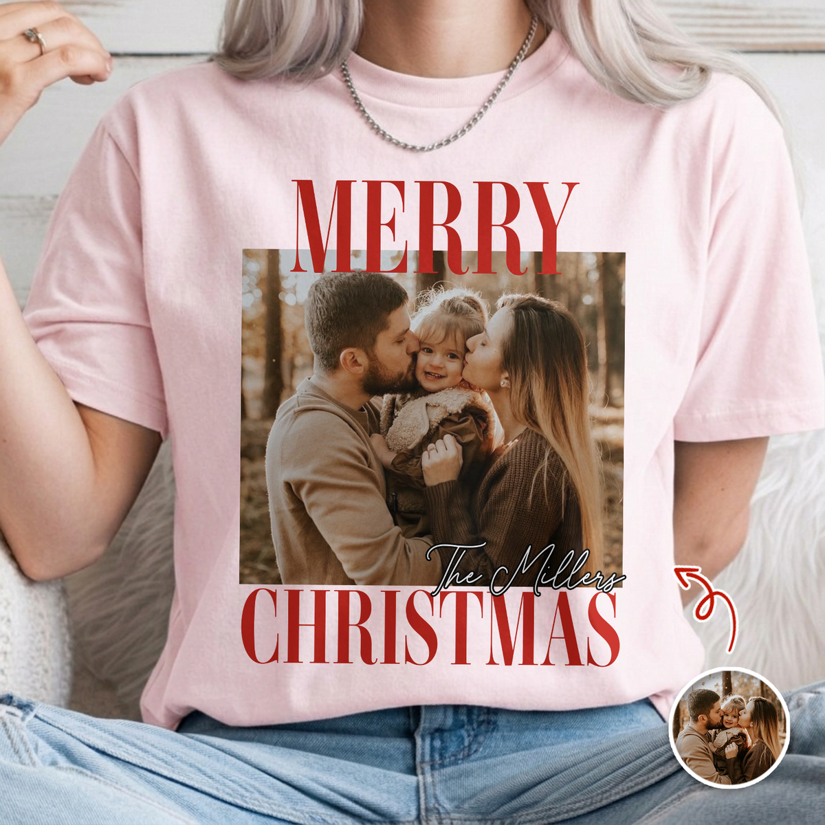 Custom Family Photo Merry Christmas Comfort Shirt LM32 669807
