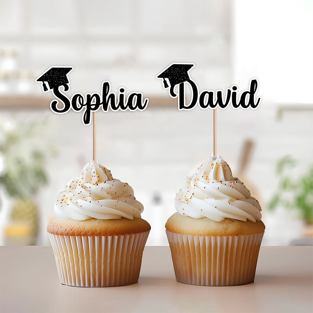 Custom Name Graduation Cupcake Topper Party Decor TH10 169679