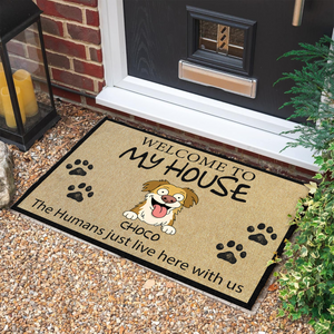 Welcome To Cute Dog's House Doormats For Dog Lovers LM32 893351