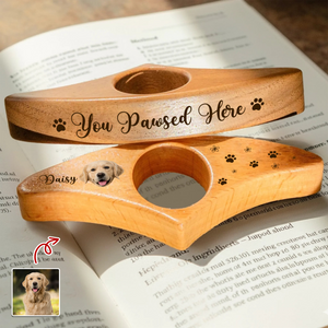 You Pawsed Here Custom Dog Cat Photo Printed Book Page Holder CH07 899560