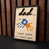 Personalized Hands Down Best Dad Ever 2-Layered Wooden Plaque - Father's Day Gift HO82 902554
