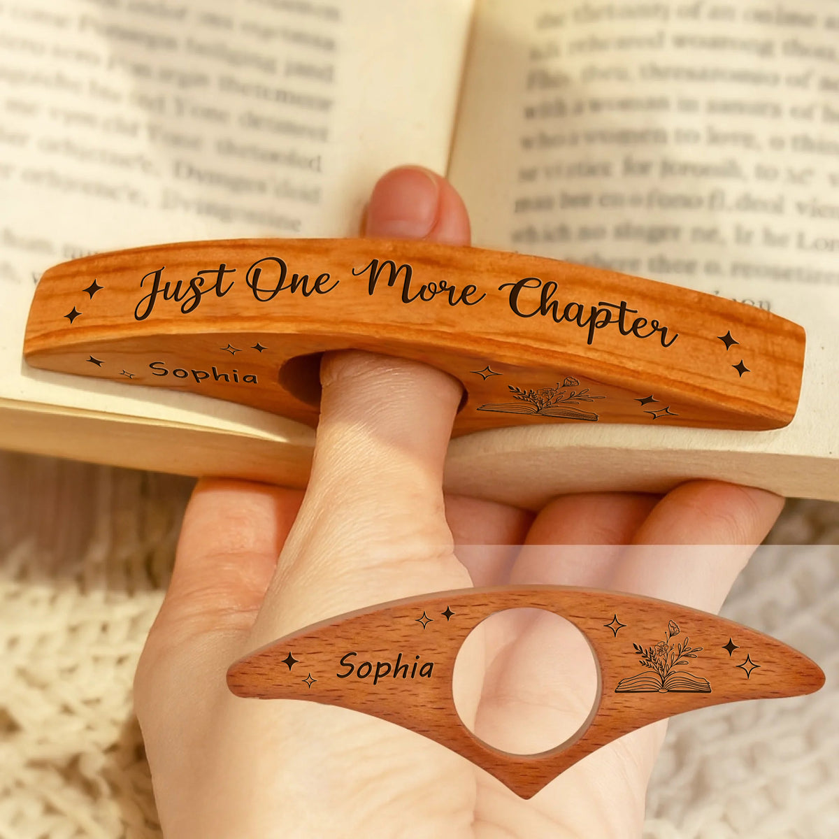 Just One More Chapter Personalized Engraved Book Page Holder Gifts For Book Lovers CH07 899514