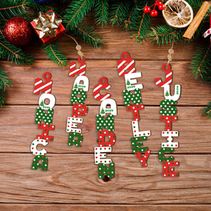 Personalized Name Letter Christmas Wood Ornament Family Gift HA75 897850