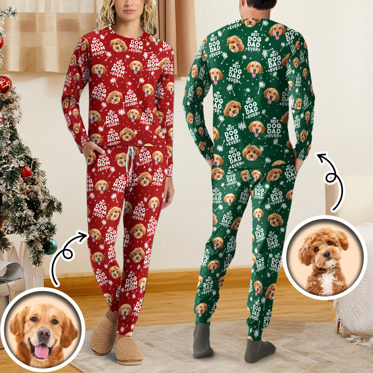 Custom Photo Best Dog Cat Dad Mom Ever Sleepwear CH07 899114