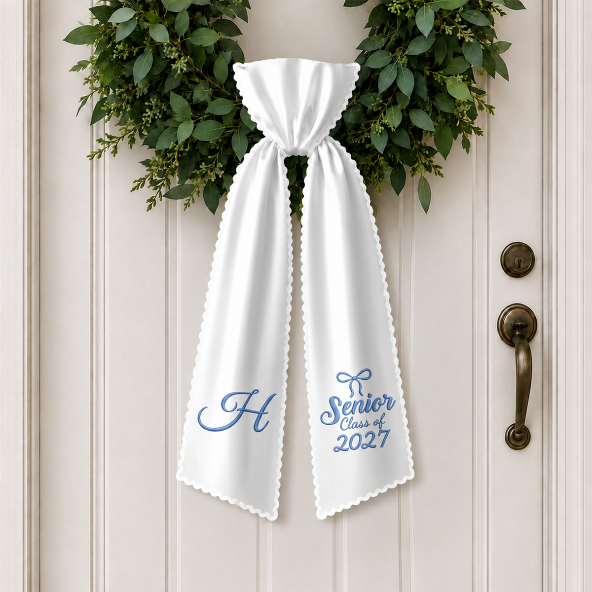 Personalized Custom Name Senior Class Of 2027 Embroidered Wreath Sash TH10 170971