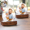Custom 3D Catoon Photo Gift For Dad Round Acrylic Frame Block LM32 893653