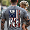 Best Dad Ever USA 250 Years Back Shirt, Custom Footprint Kids Names T-Shirt For Dad CH07 910994