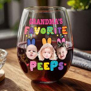 Custom Photo Favorite Peep For Easter Day Wine Glass TH10 892443