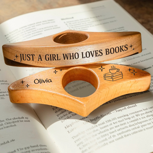 Just A Girl Who Love Books Personalized Engraved Book Page Holder CH07 899512