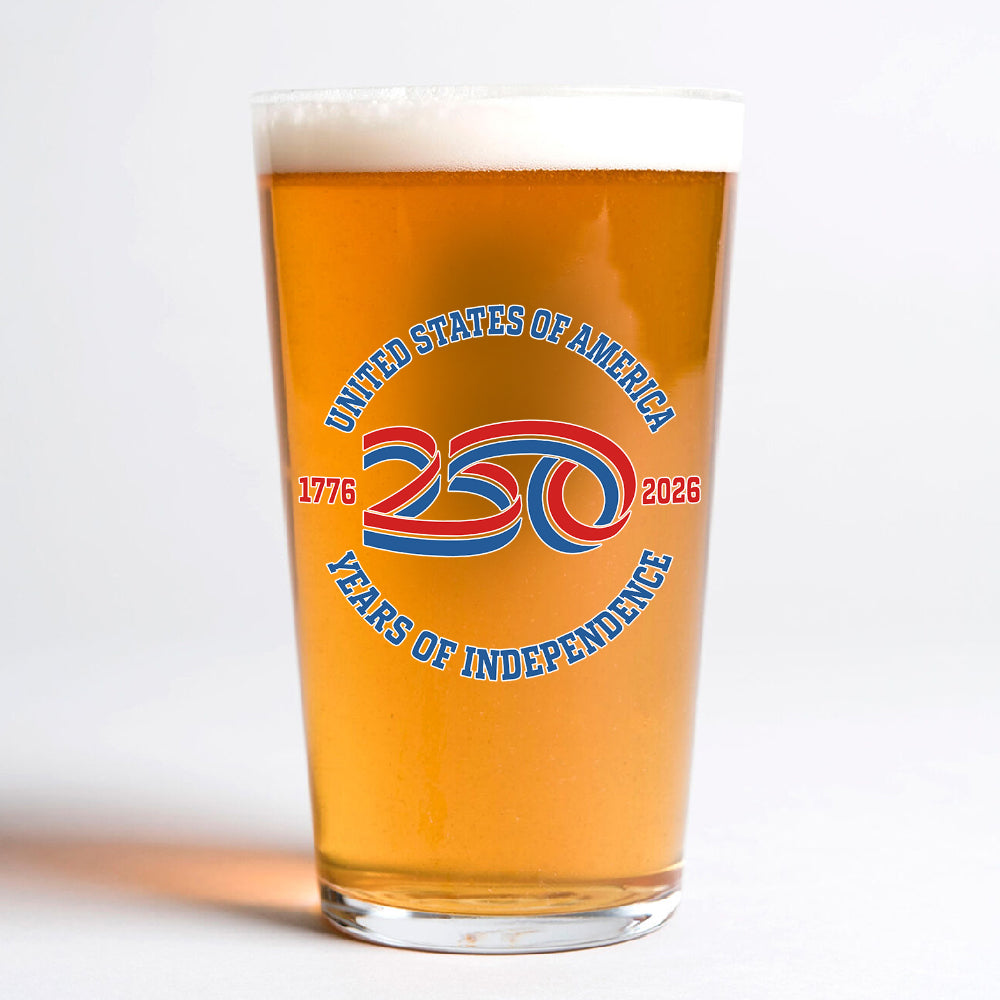 USA 250 Years Of Independence Beer Glass CH07 896770